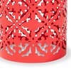 Baxton Studio Jamila Modern & Contemporary Red Finished metal Outdoor Side Table 206-12127
